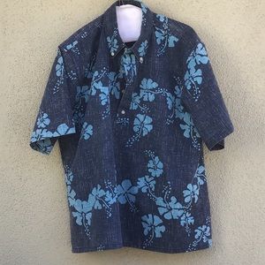 Reyn Spooner vintage 50th State Flower Classic Mens Hawaiian Shirt Size Large